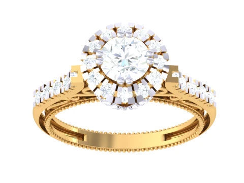 レディ ダイヤモンド リングの印刷可能な 3D ジュエリー モデル 3Dモデル