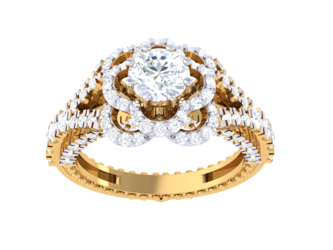 Printable 3D jewelry model of Lady diamond ring 3D Model