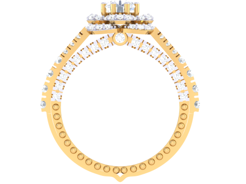 Printable 3D jewelry model of Lady diamond ring Model 3D