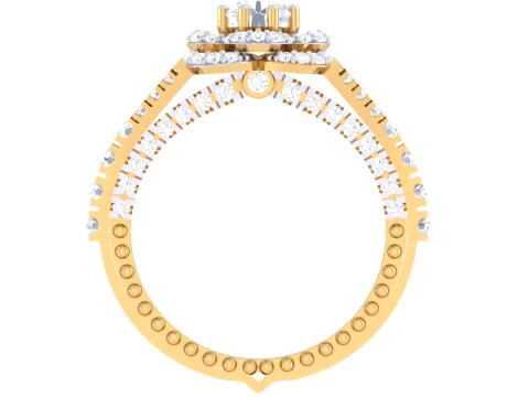 Printable 3D jewelry model of Lady diamond ring 3D Model
