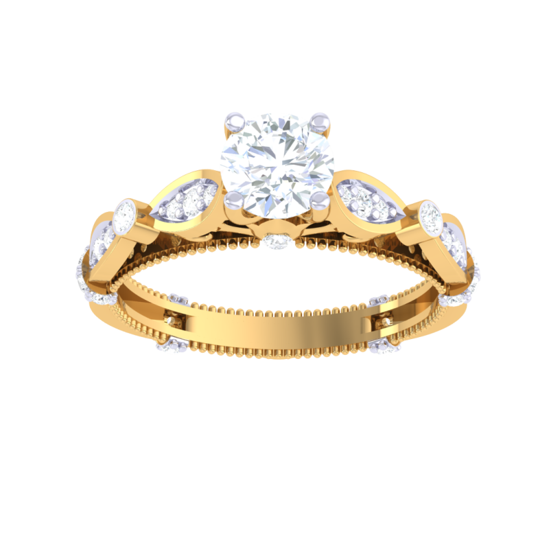 Printable 3D jewelry model of Lady diamond ring 3D Model .c4d .max .obj .3ds .fbx .stl .blend