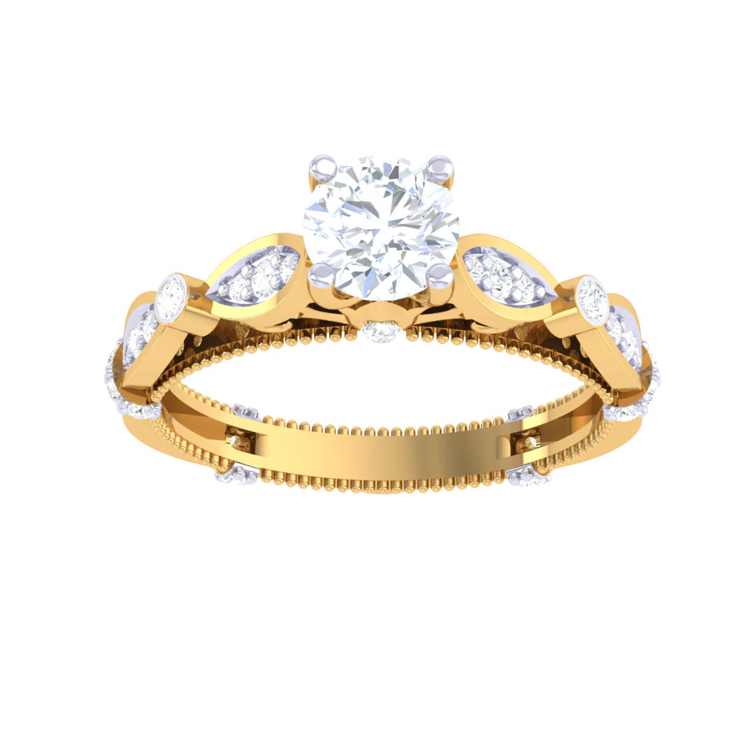 Printable 3D jewelry model of Lady diamond ring 3D Model .c4d .max .obj .3ds .fbx .stl .blend 