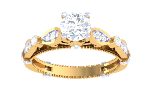 Printable 3D jewelry model of Lady diamond ring 3D Model