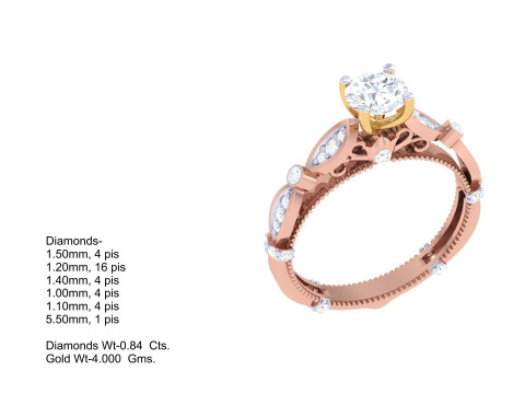 Printable 3D jewelry model of Lady diamond ring 3D Model