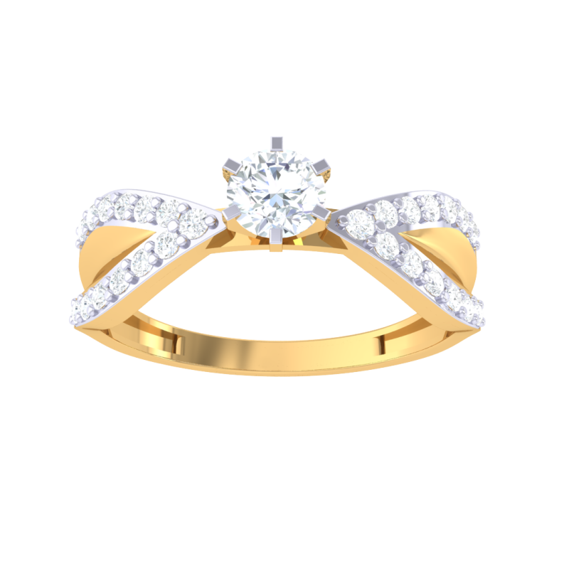 Printable 3D jewelry model of Lady diamond ring 3D 模型 .c4d .max .obj .3ds .fbx .stl .blend