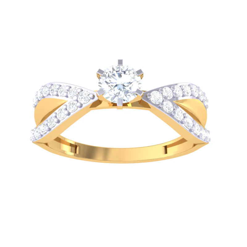 Printable 3D jewelry model of Lady diamond ring 3D Model .c4d .max .obj .3ds .fbx .stl .blend 