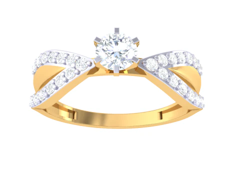 Printable 3D jewelry model of Lady diamond ring 3D Model