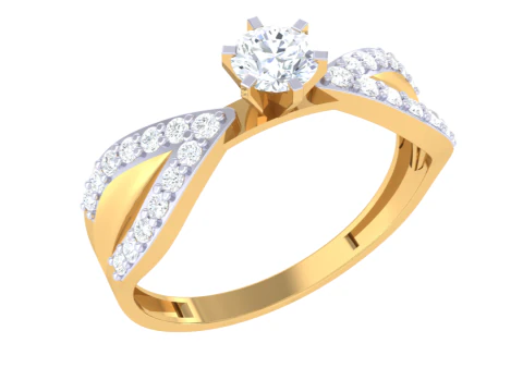 Printable 3D jewelry model of Lady diamond ring 3D Model