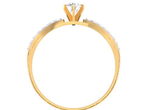 Printable 3D jewelry model of Lady diamond ring 3D 模型