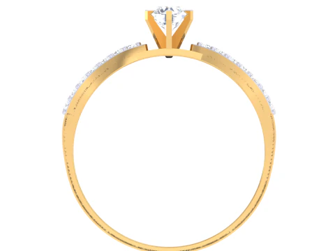 Printable 3D jewelry model of Lady diamond ring 3D Model