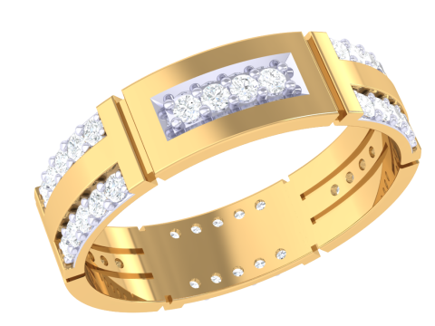 Printable 3D jewelry model of Lady diamond ring Modelo 3D