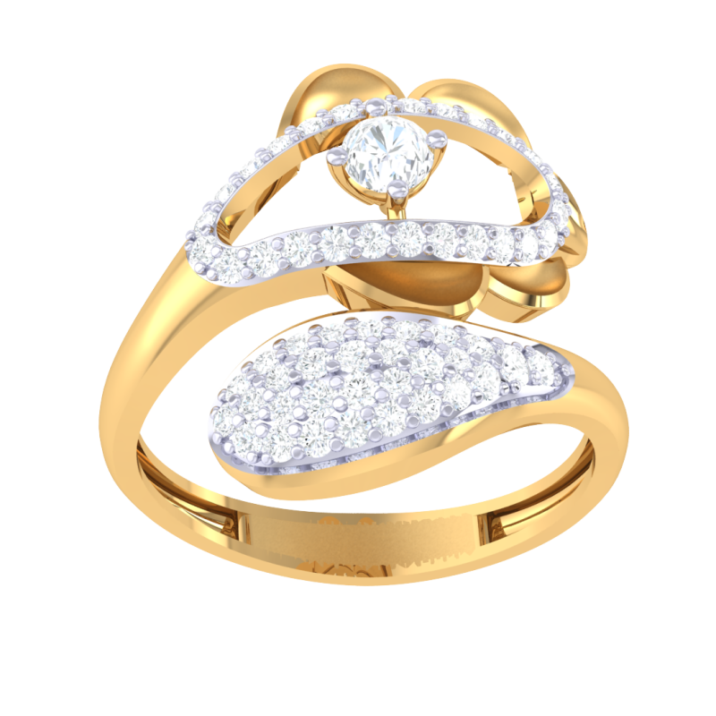 Printable 3D jewelry model of Lady diamond ring 3D Модель .c4d .max .obj .3ds .fbx .stl .blend