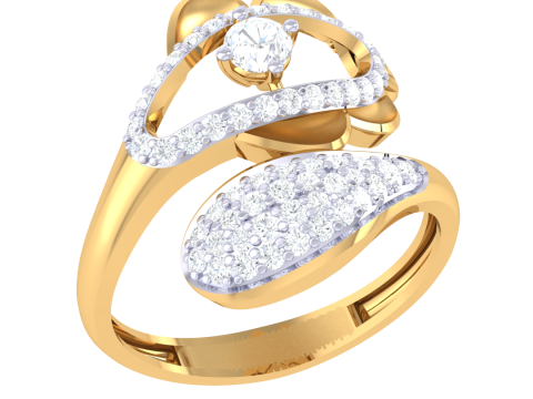 Printable 3D jewelry model of Lady diamond ring 3D Модель