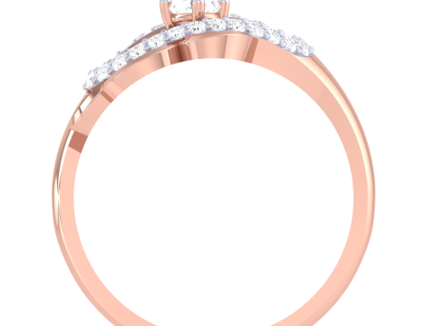 Printable 3D jewelry model of Lady diamond ring 3D Модель