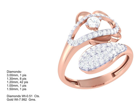 Printable 3D jewelry model of Lady diamond ring 3D Модель
