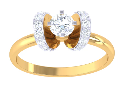 Printable 3D jewelry model of Lady diamond ring 3D Model