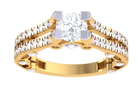 Printable 3D jewelry model of Lady diamond ring 3D मॉडल