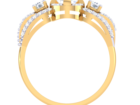 Printable 3D jewelry model of Lady diamond ring Modello 3D