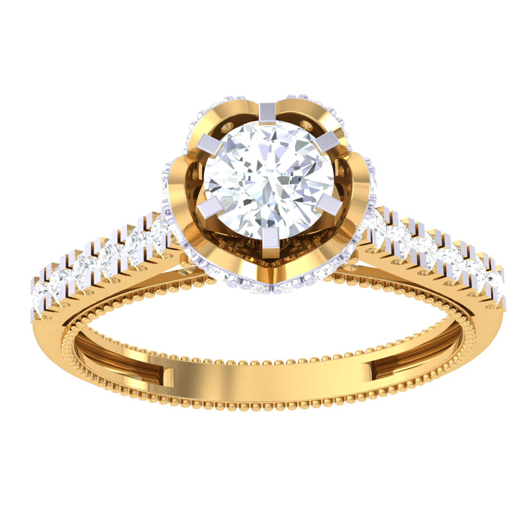 Printable 3D jewelry model of Lady diamond ring 3D Model .c4d .max .obj .3ds .fbx .stl .blend 