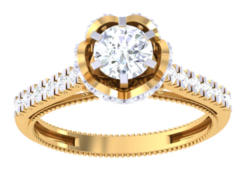 Printable 3D jewelry model of Lady diamond ring 3D Model