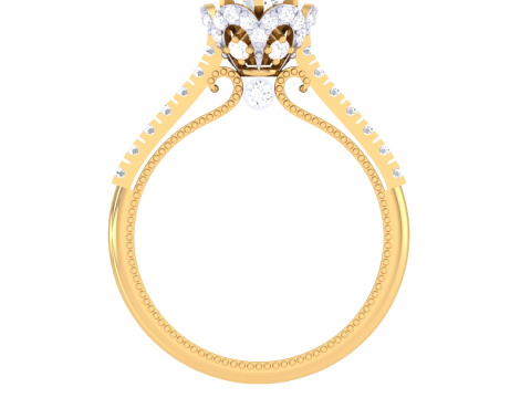Printable 3D jewelry model of Lady diamond ring 3D Модель