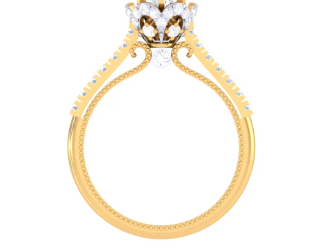 Printable 3D jewelry model of Lady diamond ring 3D Model