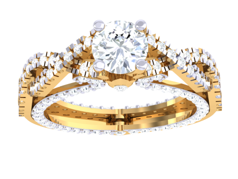 Printable 3D jewelry model of Lady diamond ring 3D Model