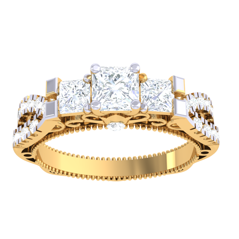 Printable 3D jewelry model of Lady diamond ring Modello 3D .c4d .max .obj .3ds .fbx .stl .blend