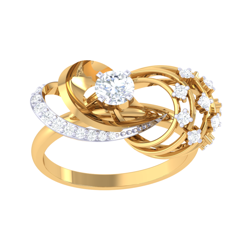 Printable 3D jewelry model of Lady diamond ring Model 3D .c4d .max .obj .3ds .fbx .stl .blend 