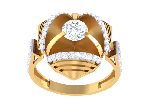 Printable 3D jewelry model of Lady diamond ring 3D Model