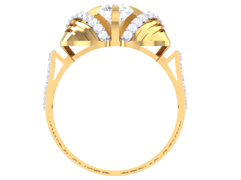 Printable 3D jewelry model of Lady diamond ring 3D Model