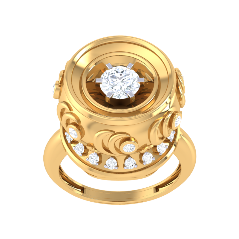 Printable 3D jewelry model of Lady diamond ring 3D Model .c4d .max .obj .3ds .fbx .stl .blend