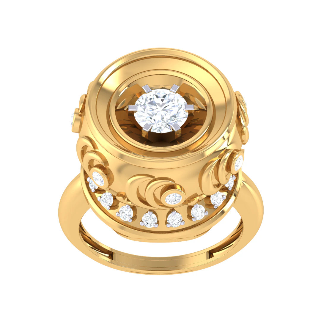 Printable 3D jewelry model of Lady diamond ring 3D Model .c4d .max .obj .3ds .fbx .stl .blend 