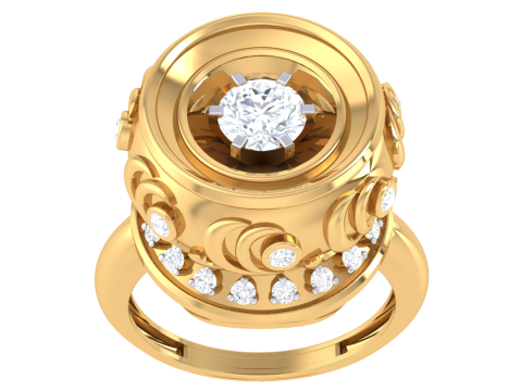 Printable 3D jewelry model of Lady diamond ring Model 3D
