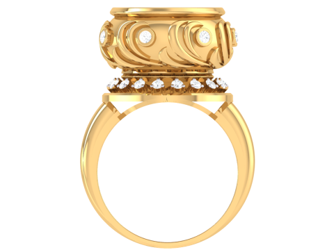 Printable 3D jewelry model of Lady diamond ring 3D Model
