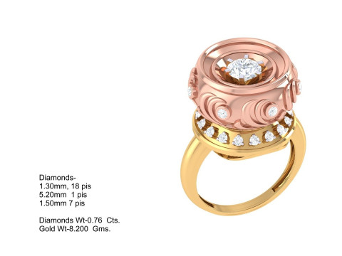 Printable 3D jewelry model of Lady diamond ring 3D Model