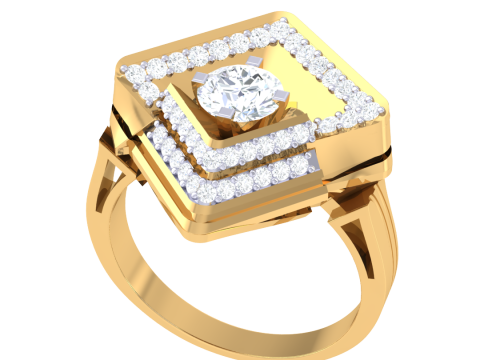 Printable 3D jewelry model of Lady diamond ring 3D मॉडल