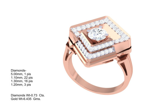Printable 3D jewelry model of Lady diamond ring 3D मॉडल