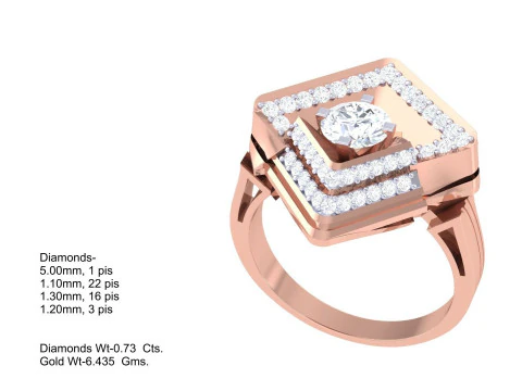 Printable 3D jewelry model of Lady diamond ring 3D Model