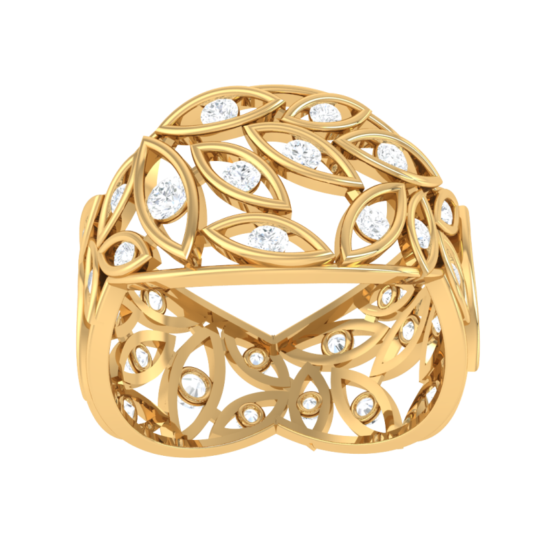 Printable 3D jewelry model of Lady diamond ring 3D Model .c4d .max .obj .3ds .fbx .stl .blend
