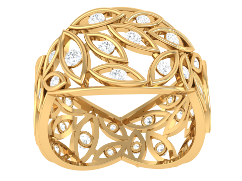 Printable 3D jewelry model of Lady diamond ring 3D 모델
