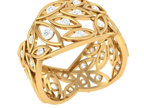 Printable 3D jewelry model of Lady diamond ring 3D Model