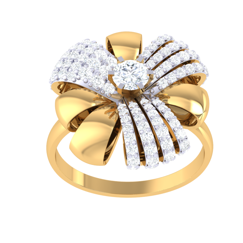 Printable 3D jewelry model of Lady diamond ring 3Dモデル .c4d .max .obj .3ds .fbx .stl .blend