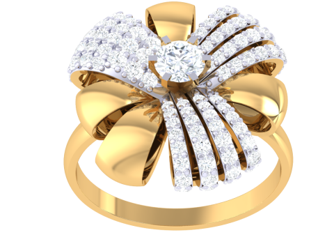 Printable 3D jewelry model of Lady diamond ring 3D Modell