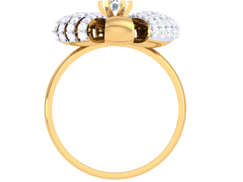 Printable 3D jewelry model of Lady diamond ring 3D Model