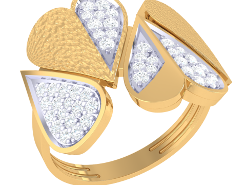 Printable 3D jewelry model of Lady diamond ring 3D 模型