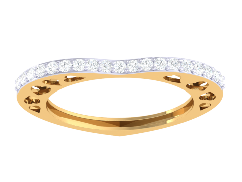 Printable 3D jewelry model of Lady diamond ring Model 3D