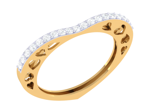 Printable 3D jewelry model of Lady diamond ring 3Dモデル