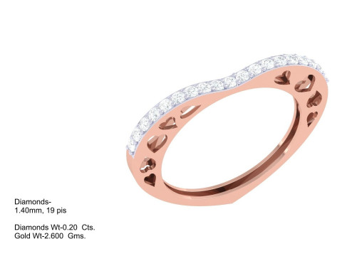 Printable 3D jewelry model of Lady diamond ring 3Dモデル