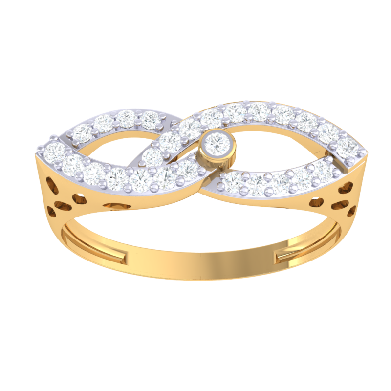 Printable 3D jewelry model of Lady diamond ring 3D मॉडल .c4d .max .obj .3ds .fbx .stl .blend